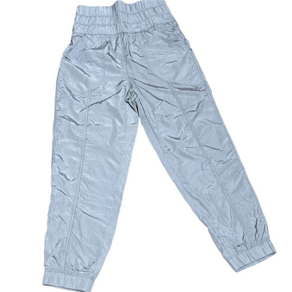Free People Movement The Way Home Joggers pull on smocked parachute pant gray XS - Picture 2 of 12